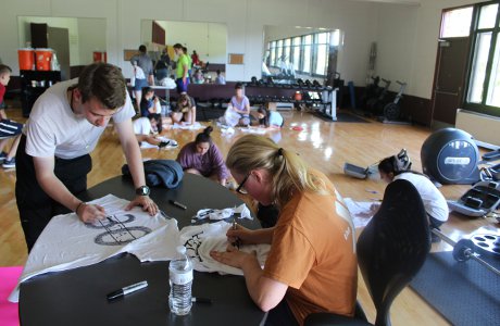 Students make uniforms