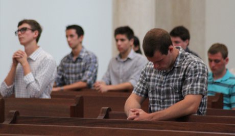 prayer in Our Lady of the Most Holy Trinity Chapel