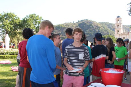 Summer Program students at Saturday's BBQ dinner