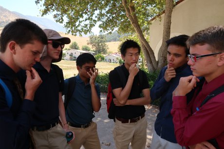 pensive students on the academic quadrabgle