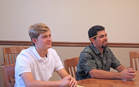 Two students in class