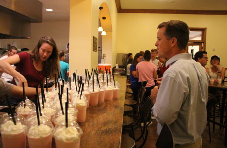 Prefects prepare iced coffees