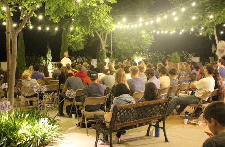 Fr. Sebastian speaks to the students