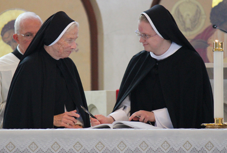 other M. Assumpta Long, O.P. and Sr. Maria Jerome (Alma ’11)