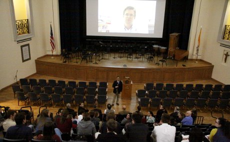 Dean John Goyette and Admissions Counselor Patrick Cross (vi