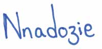Nnadozie's signature