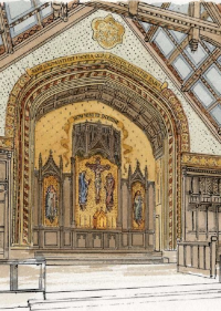 Artist’s rendering of the finished sanctuary in Our Mother o