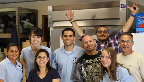 Sara Majkowski ('14), front right, and fellow members of Cat