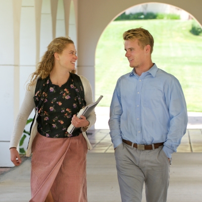 Students walking on the California campus