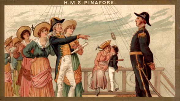 HMS Pinafore image from 1886 Savoy Theatre souvenir programme [public domain; edited]