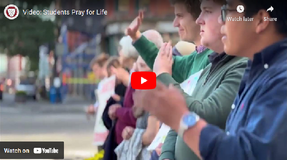 New England students pray for life