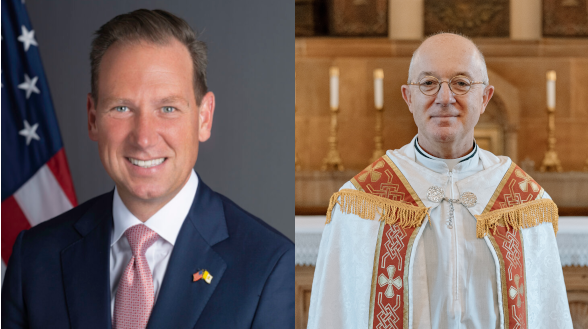 Ambassador Burch and Fr. Mata