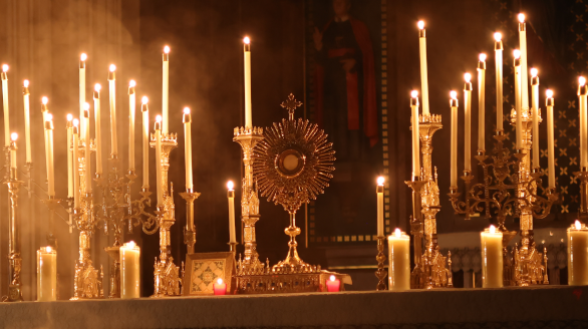 Monstrance during adoration