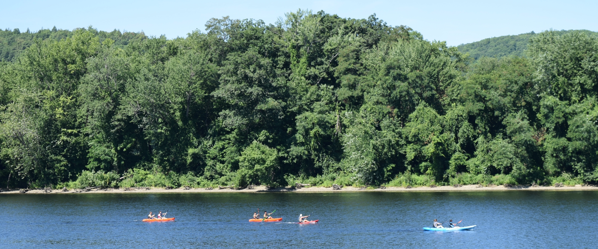 Kayaking along the Connecticut River