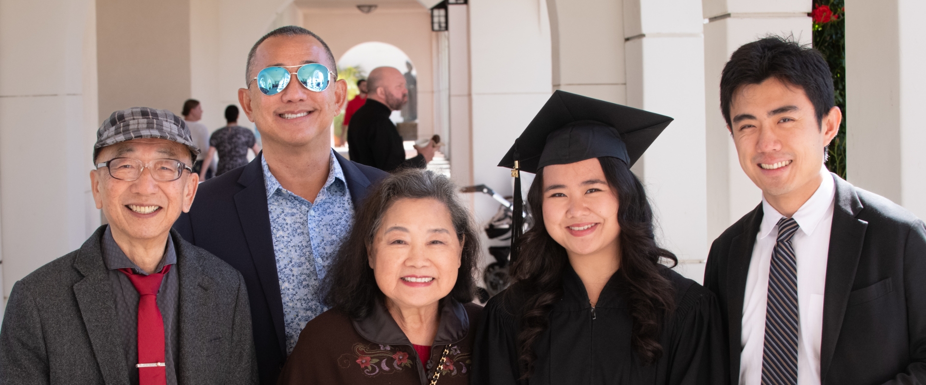 Graduate with family