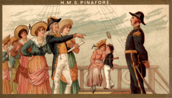 HMS Pinafore image from 1886 Savoy Theatre souvenir programme [public domain; edited]
