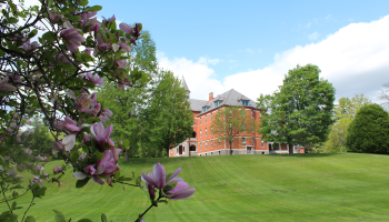 New England campus in spring