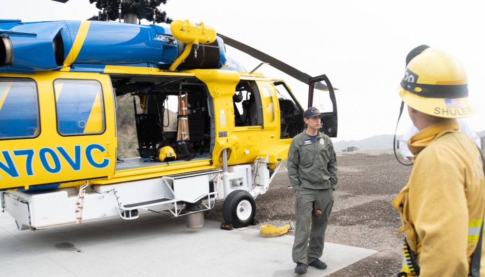 VCFD helicopter training at TAC helispot