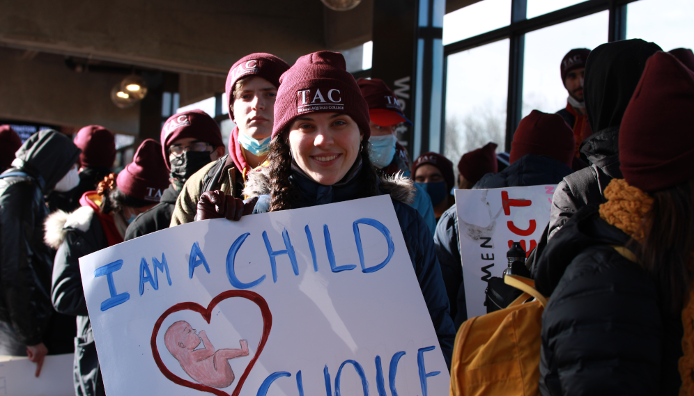 Students take the Metro to the March for Life