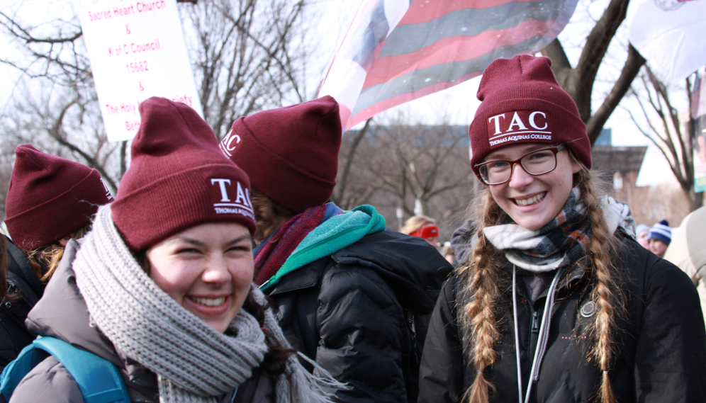 Students take the Metro to the March for Life