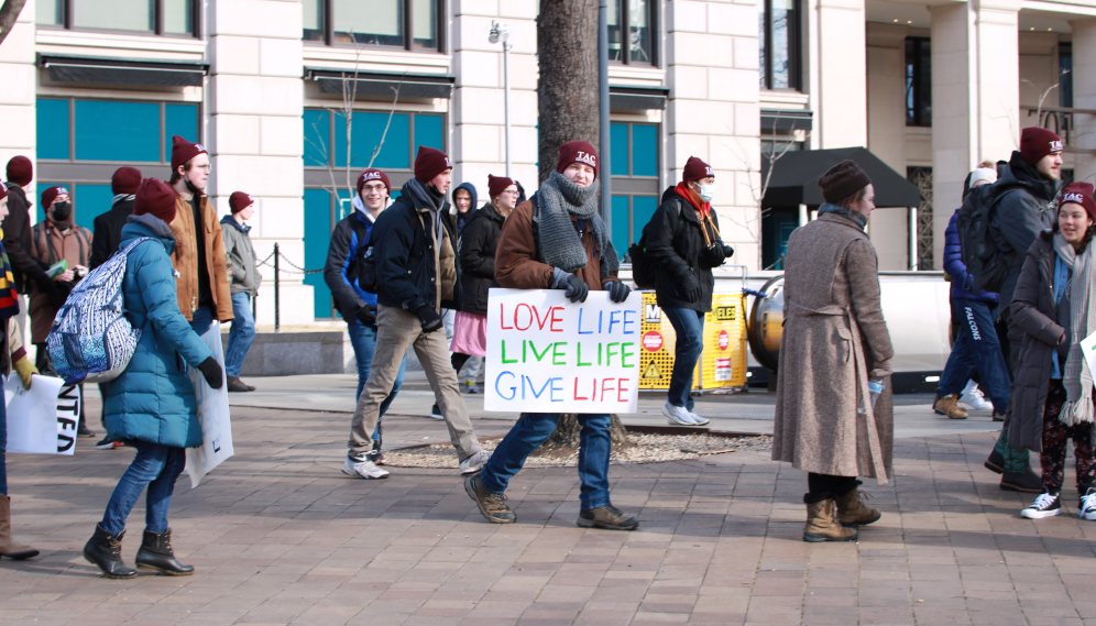 Students participate in the March for Life