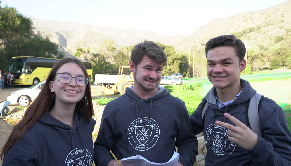 Students gather after classes for the trip to San Francisco.