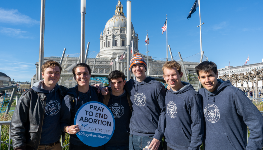 Students at the Walk for Life West Coast