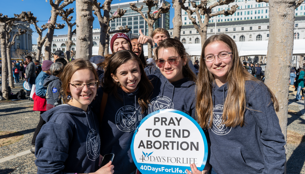 Students at the Walk for Life West Coast