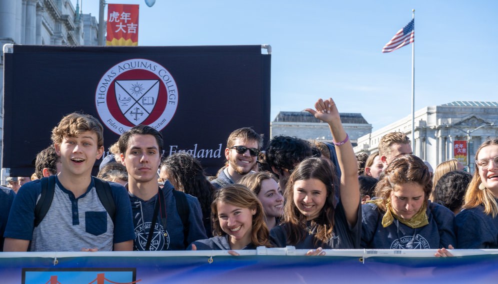 Students at the Walk for Life West Coast