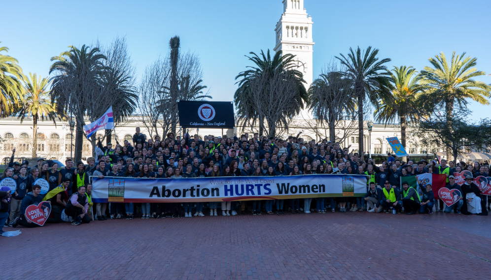 Students at the Walk for Life West Coast