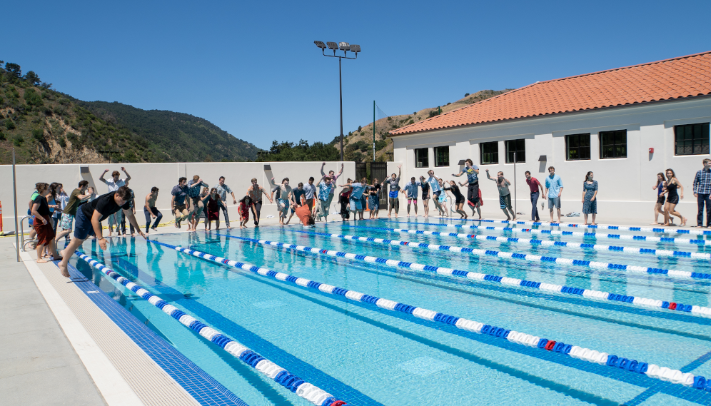 Seniors jump in the pool