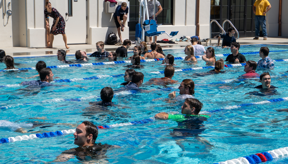 Seniors jump in the pool