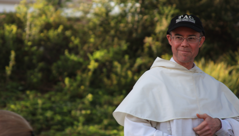 Fr. Paul at a barbecue given for his first departure in 2012