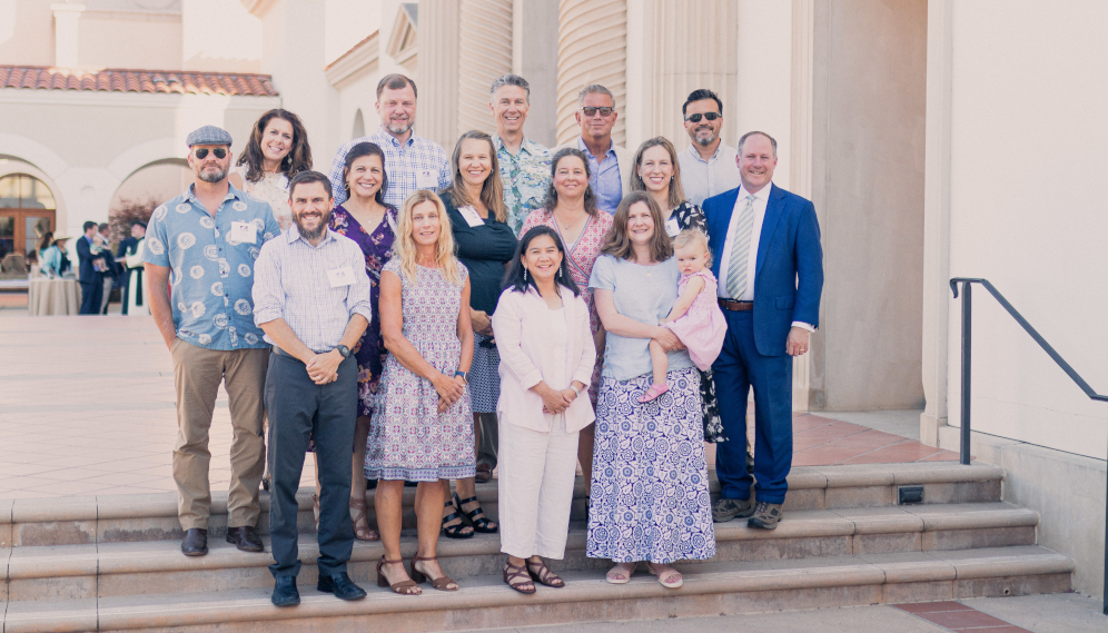 Members of one of the classes pose for a picture on the Chapel steps