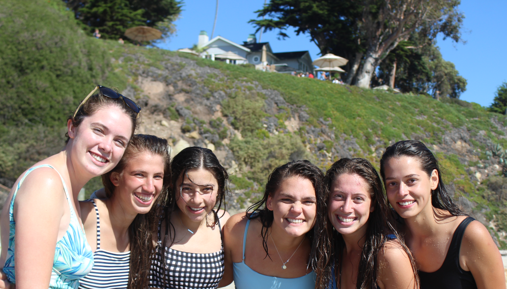 Students on beach