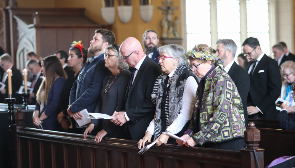 The congregation at the funeral Mass