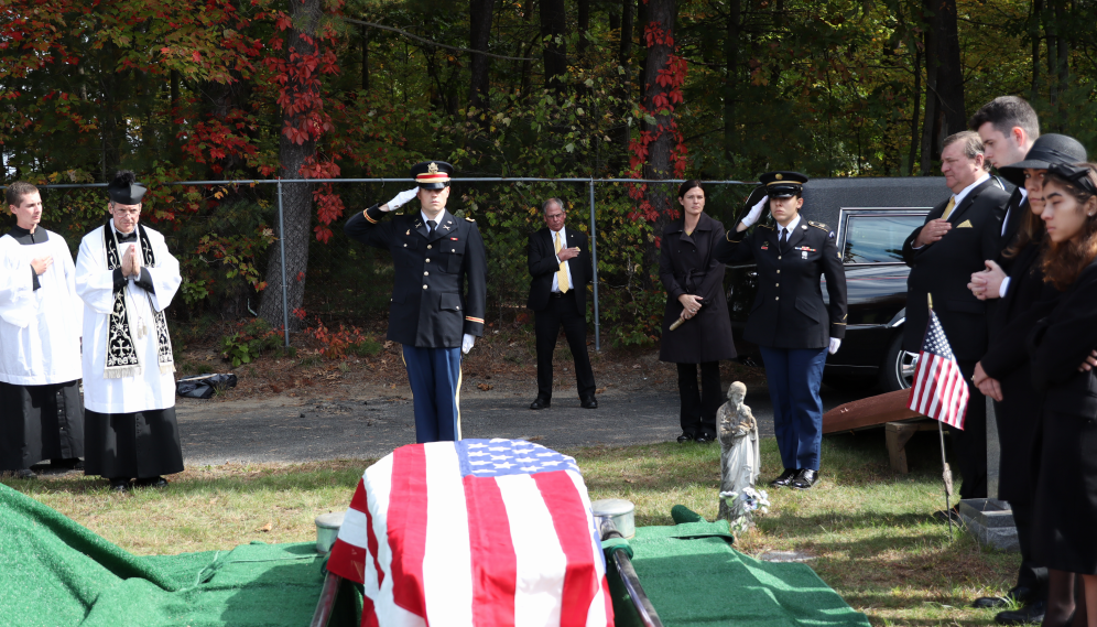 Members of the military salute