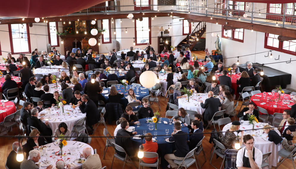 Long shot of the luncheon