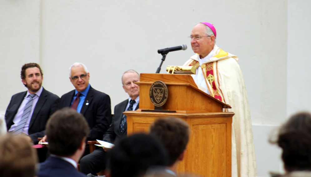 Archbishop Gomez gives a speech