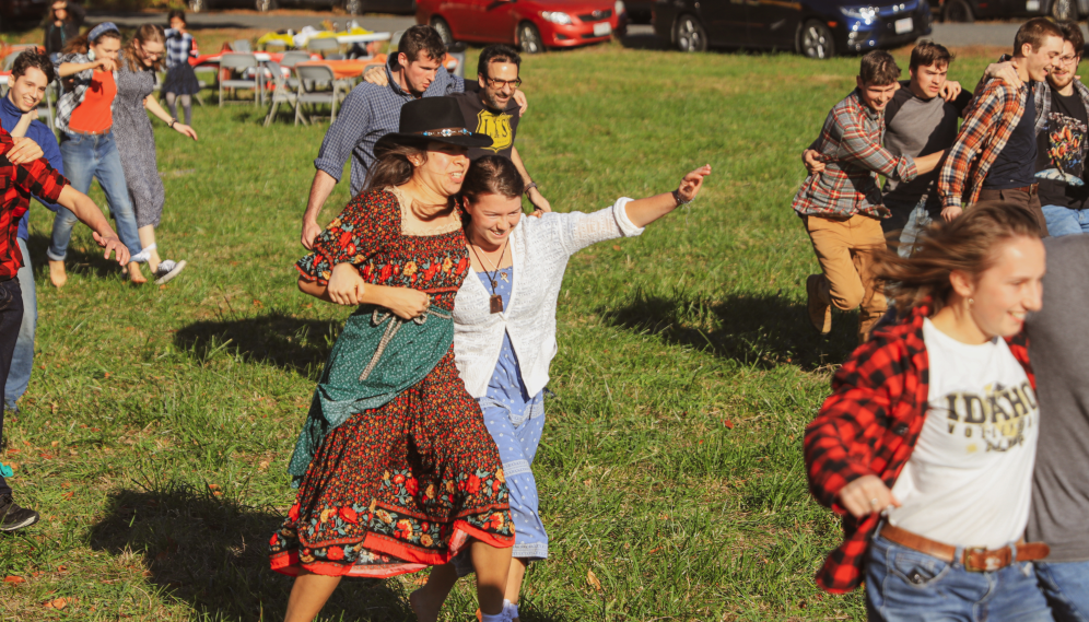 Another view of the three-legged race
