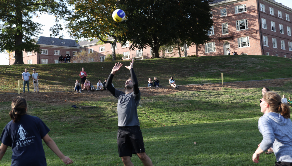 About to toss the ball