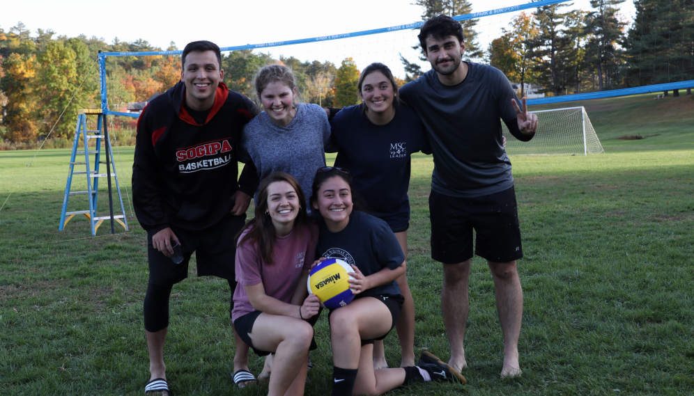 The student team poses for a photo