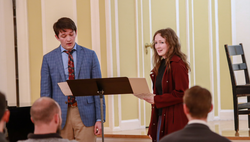Two sing together