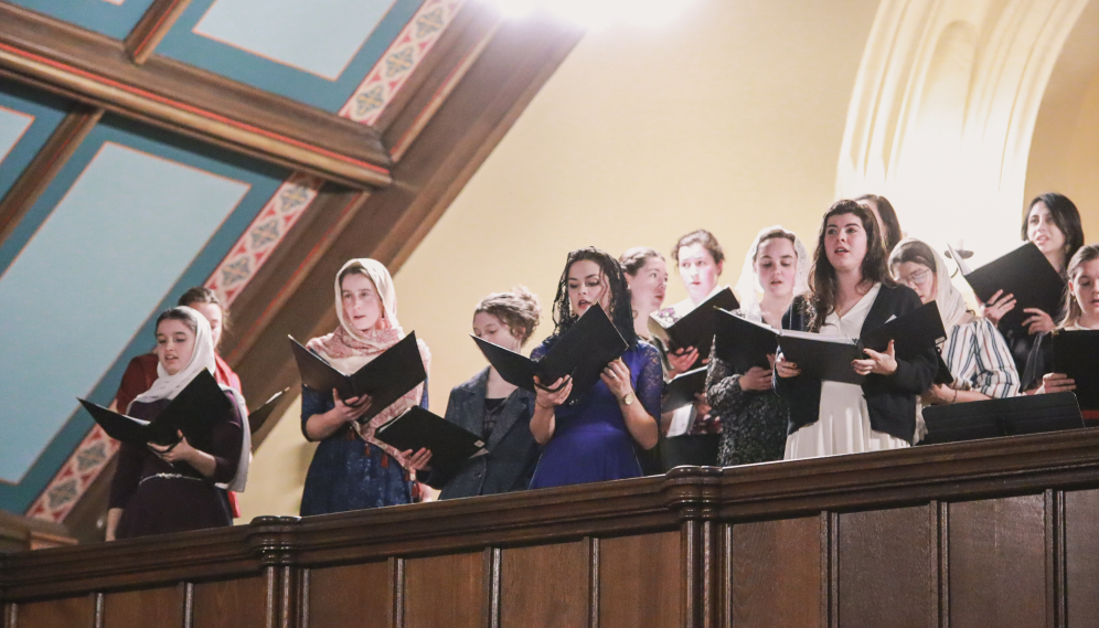 The women's side of the choir