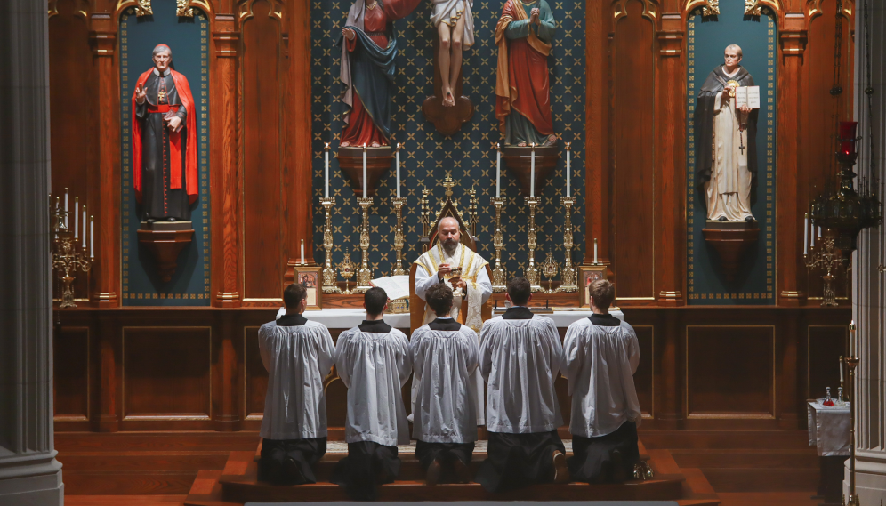 Venerating Our Lady of Guadalupe in the New England chapel