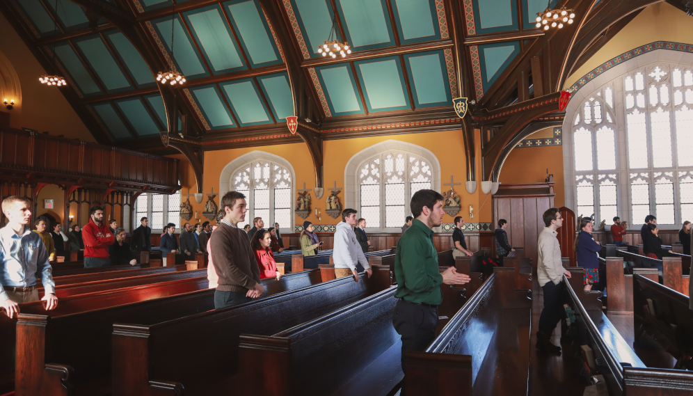 Venerating Our Lady of Guadalupe in the New England chapel