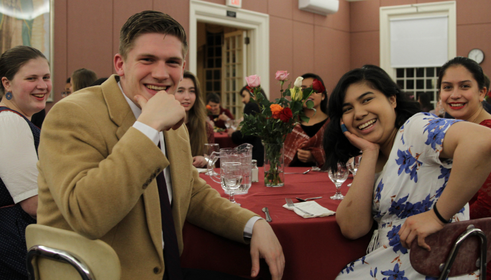 One table poses for the camera