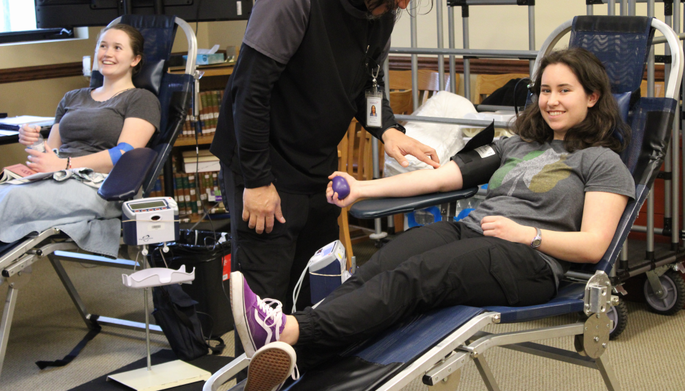 Two get their blood drawn