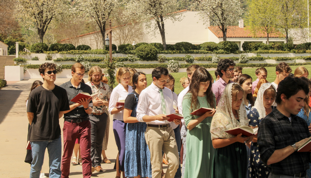 The outdoor procession