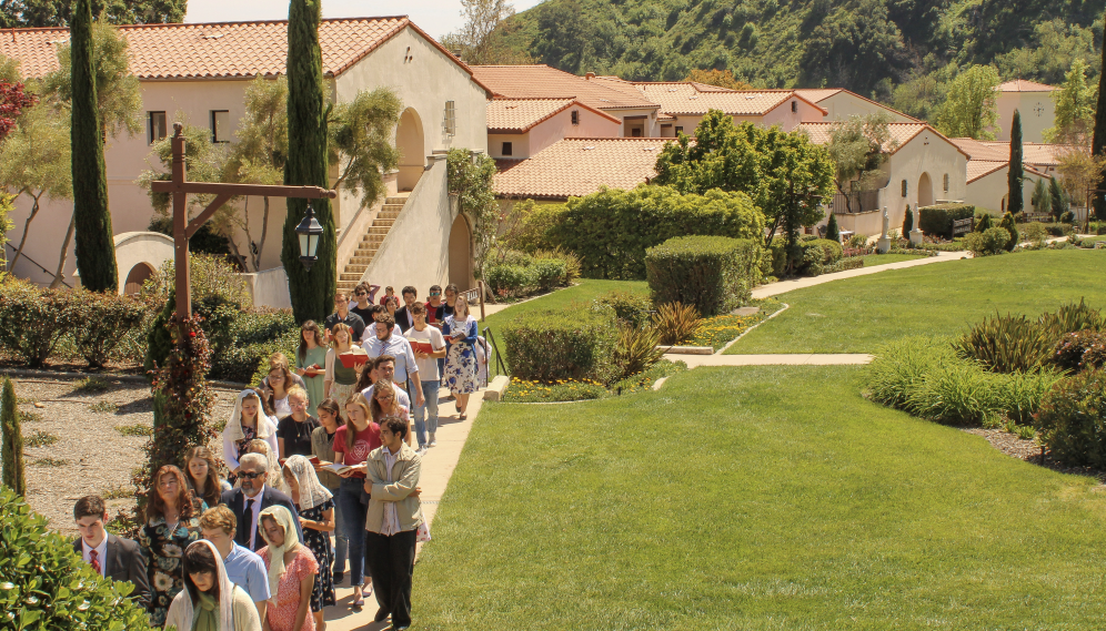 The outdoor procession